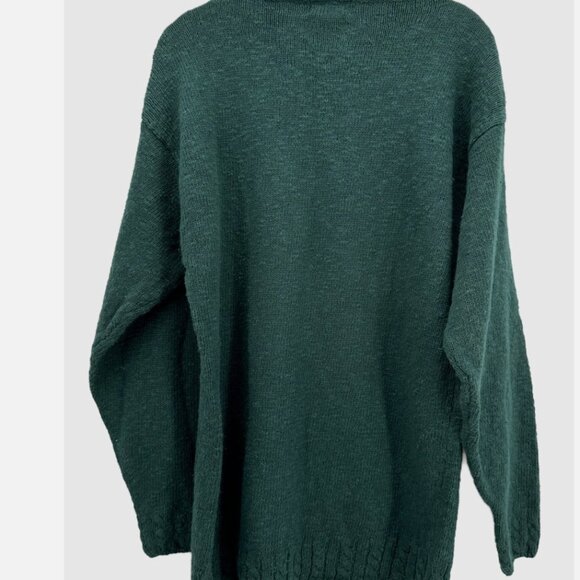 SPORTIFIC MILLER'S COLLECTION Hunter Green COTTON RAMIE EQUESTRIAN SWEATER S NWT - Picture 3 of 9
